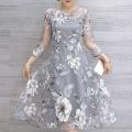 Women's Summer Floral Print Korean style Wedding Party Ball Prom Gown Dress. 
