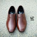 LIGHT EVERY Formal shoes Brown for men & boys. Dress shoes new designs synthetic leather shoes. Embossing design quality shoes.. 