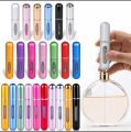High Quality 5 ml Portable Mini Refillable Perfume Atomizer Bottle Perfume Bottle Refillable Perfume Spray Scent Pump Case, Perfume Mini Storage Purse, Pocket Luggage  Aluminum Perfume and Cosmetic Liquid Atomizer for Travel. 