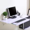 Wall-mounted Drop-leaf Table,Floating Table Wood Table With Keyboard Tray,Space-saving Laptop Workstation For Kitchen Bedroom Study Room-C. 