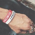【Top mobile】Bracelet PROMISE Basketball Sport Energy Wristband Bracelets For Men Fashion Rubber Elastic Wristband. 