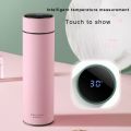 LED Display Temperature Bottle 500ML Stainless Steel Intelligent Hot Cold Vacuum Flasks Temperature Water Bottle Smart Thermos Water Bottle for Gym School and Office - Multicolor. 