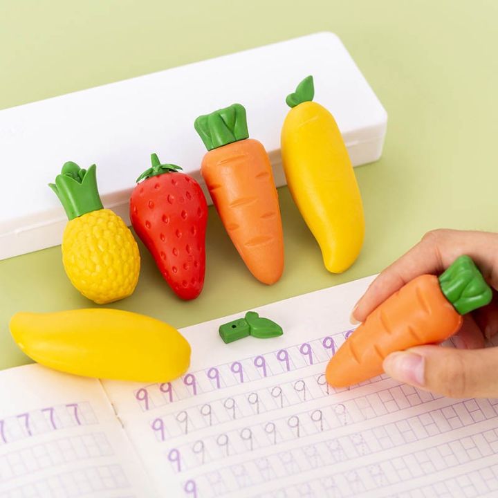 Large Size Mango Strawberry Fruit Eraser Student Rubber Erase Tools Stationery