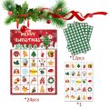 New Merry Christmas Christmas Bingo Cards Navidad Natal Card Game New Year Party Game 2025 Bingo Game Cards Gift. 