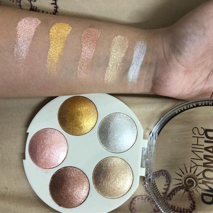 highlighter,Seven%20Cool%20Highlighter%20Professional%20Shiny%20Makeup%20Blusher%20-%20Image%202