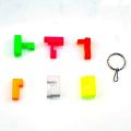 Novelty assembly combination I intellectual Rubik's Cube small toy Kong Ming lock toy with keychain gacha toy. 