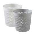 Portable Mini Plastic Pen Holder Hollow Pen Holder Simple White/Grey Storage Tube Anti-skid Protrusions Storager Baskets Box. 