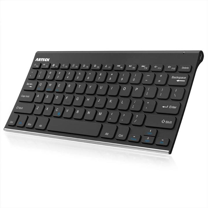 Arteck Stainless Steel Bluetooth Keyboard HB086 - Rechargeable with Universal Connectivity