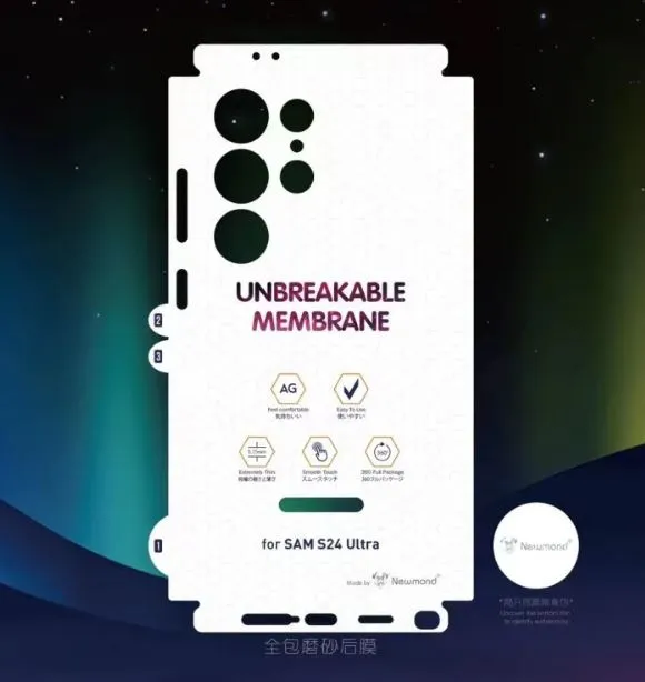 Samsung%20Galaxy%20S24%20Ultra%20Back%20&%20Front%20Unbreakable%20Membrane%20Sheet%20Transparent%20-%20Image%203