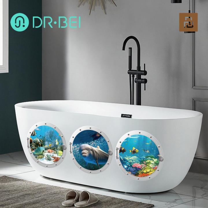 Bathroom Wall Stickers 3 Pcs Ocean Animal Wall Stickers Waterproof Anti-slip Self-adhesive Decals for Bedroom Bathroom Buyer's Choice Kids Tub Decals