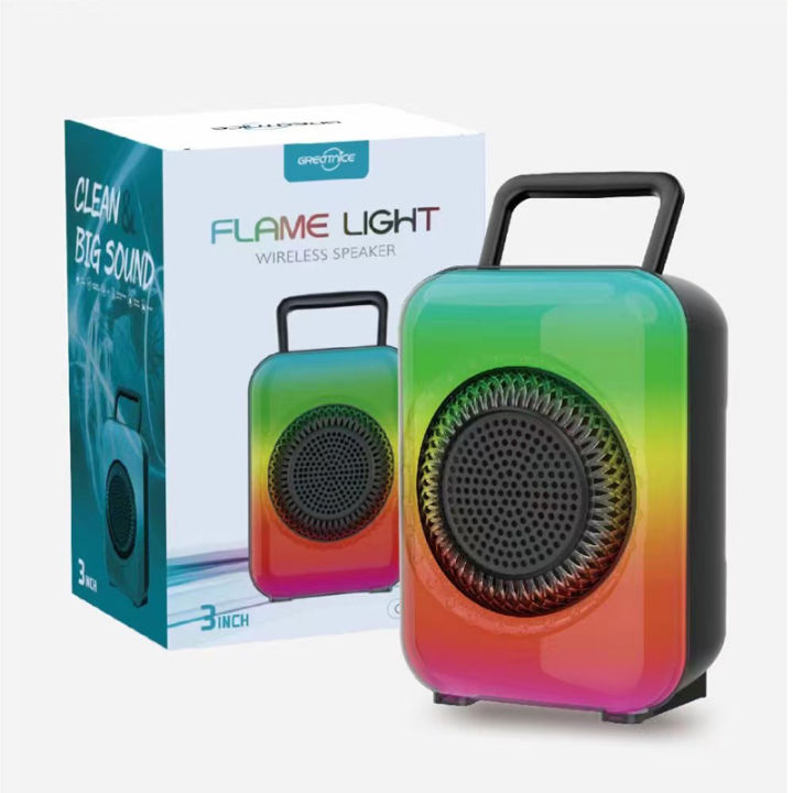Original Wireless Bluetooth Speaker Rgb - Mini Wireless Portable Bluetooth Speaker with Big Sound, High Bass & Woofer Home for Mobile, PC Computer & Laptop - Rechargeable Bluetooth Speakers support Memory Card, USB, FM Radio - By tRENDS