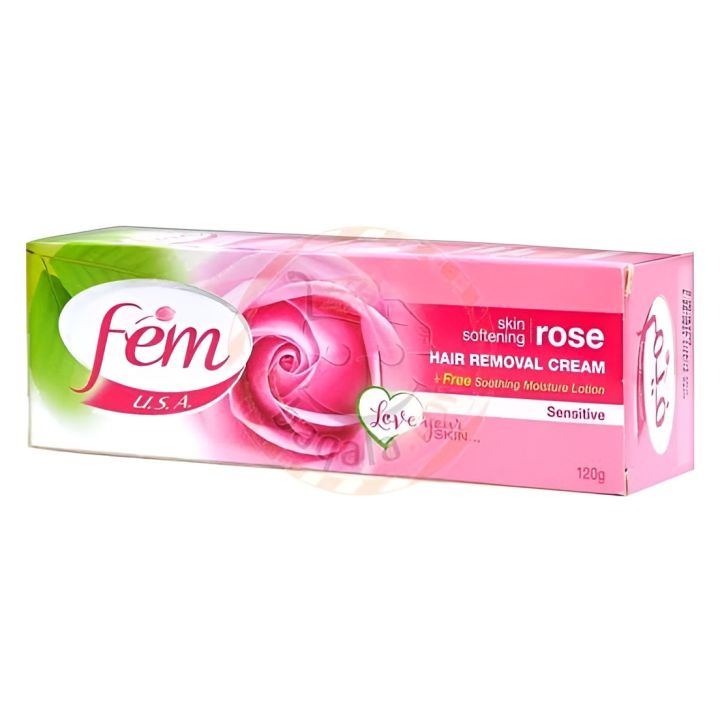 Fem USA Hair Removal Cream - with Rose and Vitamin E -120g