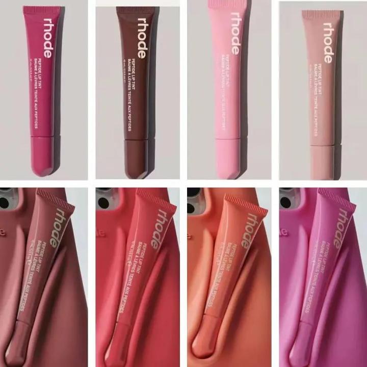 Rhode Lip Gloss Soft Silicone Case for iPhone 16 15 14 Plus 13 12 11 Pro Max Plus 16ProMax Lipstick Lip Holder Phone Back Cover