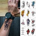 12Pcs/Set hand finger wrist tattoo sticker small size waterproof men tattoo dragon snake scorpin skull temporary tattoos boy. 
