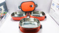 Airtight Lunch Box 3 layers | 2 Layers Round Rectangle| Single Lunch Box for School & Offices [2.7 Litres]. 