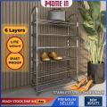 Stainless Steel Shoes Rack Shoe Organizer Storage Shelf 4, 5 and 6 Tiers / Layers, Shoes Rack for Bedroom Hallway Entryway, for Boots/High Heels/Slippers - HomeIN. 