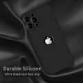 iPhone 13 Pro Max Black Soft Silicon Back Cover. 