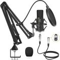 TONOR XLR Condenser Microphone, Professional Cardioid Studio Mic Kit with T20 Boom Arm, Shock Mount, Pop Filter for Recording, Podcasting, Voice Over, Streaming, Home Studio, YouTube (TC20) ORIGINAL UK ZONE STOCK. 