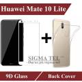 Huawei Mate 10 Lite Full White 9D|5D|6D|10D|11D|21D Tempered Glass Screen Protector Full Glue Edge To Edge + Back Cover Transparent Soft Crystal Clear Case For Huawei Mate 10 Lite. 