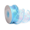 Iridescent Organza Ribbon Decorative 10 Yards Wavy Edge Fishtail Ribbon Reflective Ribbon 40mm Width Iridescent Ribbon for Gift. 