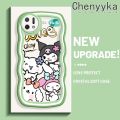 chenyyka For OPPO A16K A16E Case Cartoon Cute Kuromi Pattern Colorful Lovely Cream Wave Border Soft Clear Shockproof Phone Cases Creative Camera Transparent Casing Simple Gentle Protective Cover. 