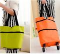 Foldable Shopping Trolley Bag Traveling Vegetable Grocery Clothing Bag with Lightweight. 