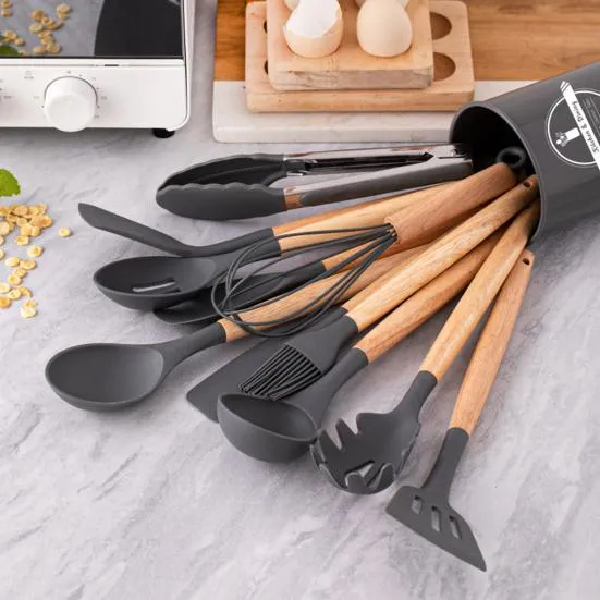 12%20Pcs%20Silicone%20Cooking%20Utensils%20Kitchen%20Utensil%20Set%20-%20Heat%20Resistant%20Non-Toxic%20BPA%20Free%20Spatula%20Set%20with%20Turner%20Tongs,Spoon,Brush,Whisk-Wooden%20Handles%20Kitchen%20Gadgets%20Tools%20Set%20for%20Nonstick%20Cookware%20-%20Image%203