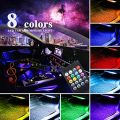 Car Interior Atmosphere Led Light Remote Control Light With RGB Color & Sound sensor. 