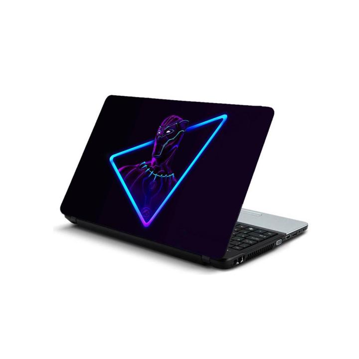 Black Panther Neon Glow Laptop Back Skin Wallpaper Sticker
