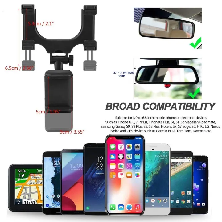 360%20Degree%20Rotation%20Car%20Rearview%20Mirror%20Mount%20Mobile%20Phone%20Stand%20Bracket%20Holder%20-%20Image%205