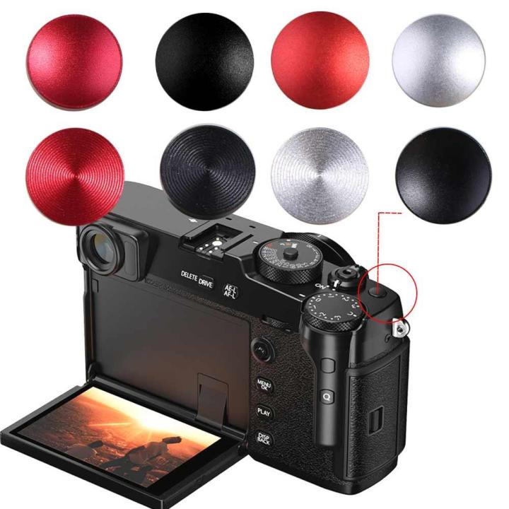 Pink Metal Soft Concave Shutter Button For Fujifilm, Leica, Canon Cameras (Selens)