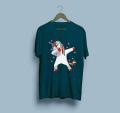 Dubbing Unicorn Half Sleeves T-Shirt For Women. 