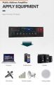 Amplifier HT-786 mono 120w with USB/SD/MIC/BT/ECHO. 