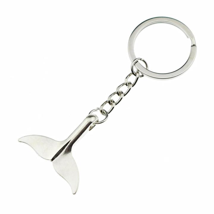 Fashion Antique Big Sea Animal Whale Tail Charms Pendant Keychain Gift for Women Girls Car Purse Key Rings Holder Jewelry