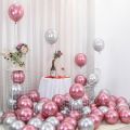 15 Silver Metallic Balloons Pack For Birthday - Anniversary Decoration - Party Decoration Chrome Balloons For Home Decoration. 