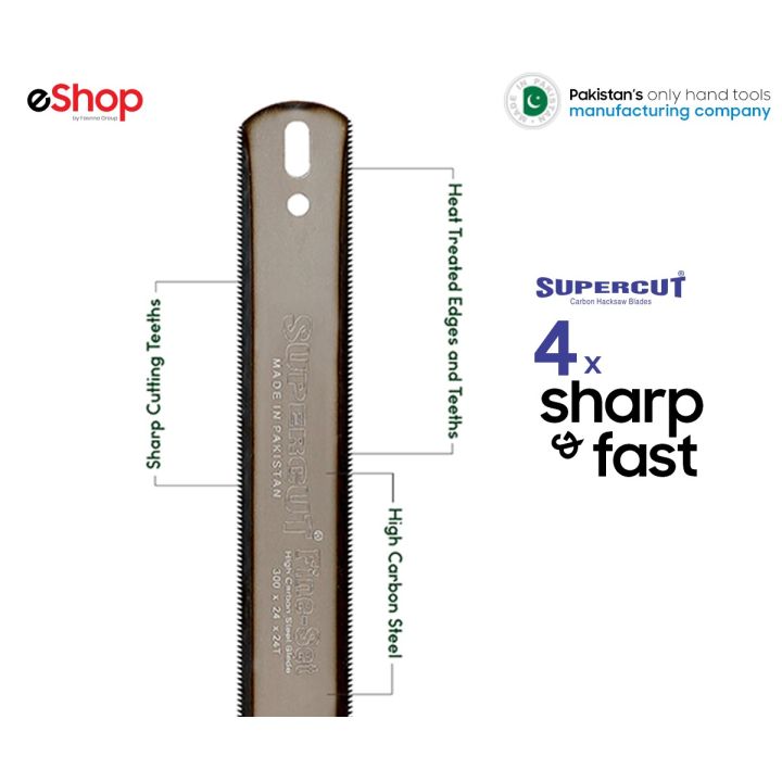 SUPERCUT Double Edged Hacksaw Blade High Carbon Steel Blade Made In