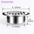 Stainless Steel Vent Cover Air Vent Cover Stainless Steel Exhaust Pipe Grille Flat Ducting Wall Inlet with Built-in Fly Screen Mesh Ventilation Rainproof Vent Cover. 