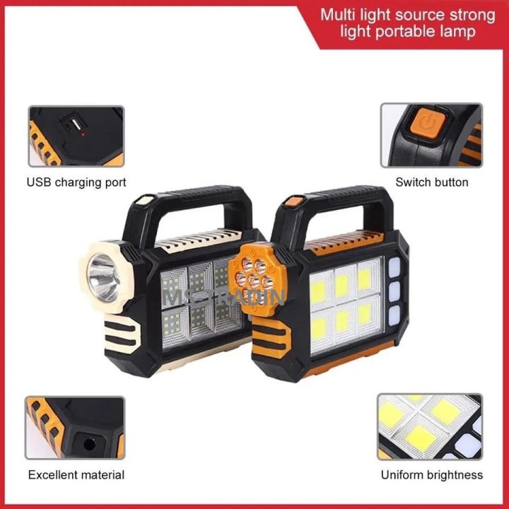 Genuine%20Portable%20Powerful%20Solar%20LED%20Flashlight%20With%20COB%20Work%20Lights%20USB%20Rechargeable%20Handheld%203%20Lighting%20Modes%20Outdoor%20Solar%20Torch%20Light%20-%20Image%205