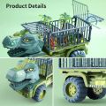 Jurassic Park Dinosaur Transporter Truck / Big Musical Dinosaur Truck for Boys / Push to go Truck / Gift for Boys / Transporter Toy. 