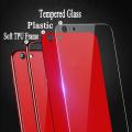 For iPhone 6 Plus / 6s Plus Luxury Hybrid Tempered Shine Back Glass with Soft Silicone Bumper Cover. 