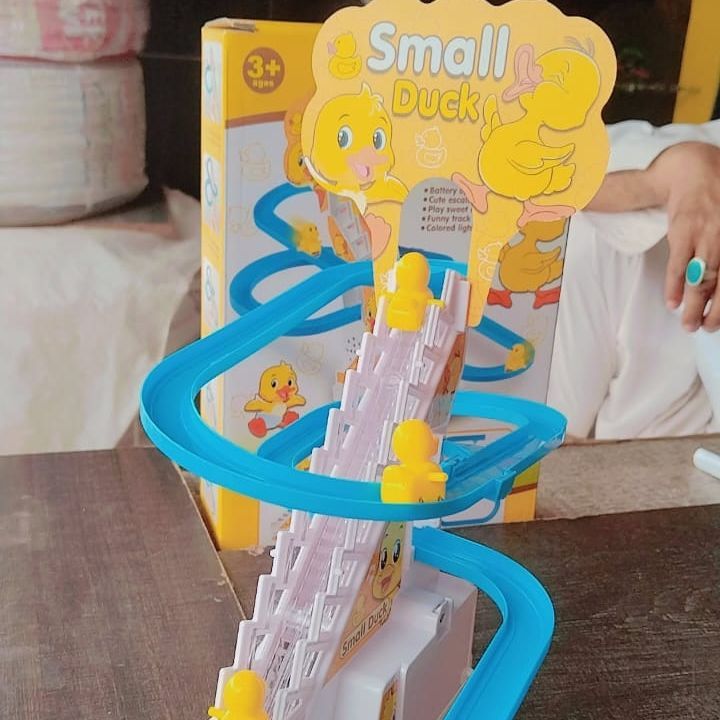 Duck%20Slide%20Toy%20Set,%20Funny%20Automatic%20Stair-Climbing%20Ducklings%20Cartoon%20Race%20Track%20Set%20Little%20Lovely%20Duck%20Slide%20Toy%20Escalator%20Toy%20with%20Lights%20and%20Music%20(3%20sliding%20ducks),%20Multi%20-%20Image%2010