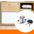 New Cold Rolled Steel Desk Drawer Lock Zinc Alloy Hardware Cabinet Latch Locks With Keys Replacement Furniture Door Lock Cabinet. 