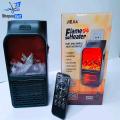 Electric Wall-outlet Flame Air Heater with Remote Control PTC Ceramic Heating Stove Radiator Household Wall Fan. 