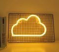 Neon cloud  sign - Cloud shaped neon light -  Neon art installation -- Colorful neon sign -. 