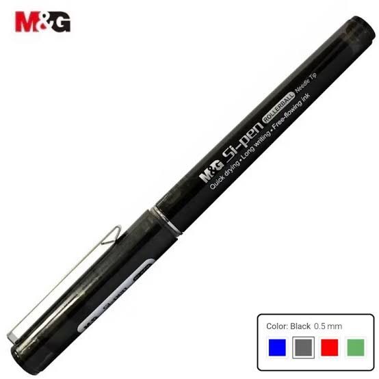 Gel Pen M&G Si Pen Black Colour Pack Of 12