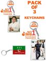 picture keychain | Imran Khan Latest photo keychain | photo keychain | double sided (PACK OF 3 KEYCHAINS). 