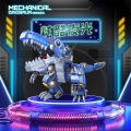 Luminous Dinosaur Mechanical Fierce Tyrannosaurus Compatible with Lego Assembled Building Blocks Children Boys' Toys. 