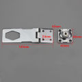 Plating Self Locking Security Hasp Staple 2 Keys Cabinet Lock Drawer Padlock. 