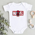 Marvel The Avengers Deadpool drukuj maluch ubrania Harajuku noworodka Romper niemowlę kombinezon 0-24M body dziecięce. 