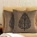 1 PIECE Luxury Velvet Laser Cut Sofa Cushion Cover  Velvet Cushion Designed With Leaser Work, 16*16 FRONT, Silk with Side Zip 1 Piece. 